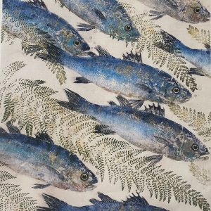 'Downstream' tea towel